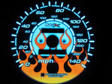 94-97 Honda Accord Manual Flame Flamed white face Glow Gauges Kit for Cluster