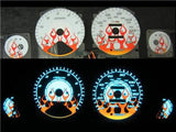 94-97 Honda Accord Manual Flame Flamed white face Glow Gauges Kit for Cluster