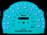 1999 2000 Toyota Tacoma W/O RPM White Face Indiglo Gauges 180 Kilometers KPH