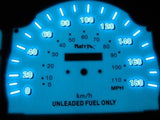1999 2000 Toyota Tacoma W/O RPM White Face Indiglo Gauges 180 Kilometers KPH