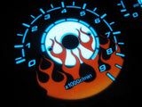 92-95 Honda Civic Manual Stick Shift Flamed white face Glow Gauges Kit