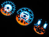 92-95 Honda Civic Manual Stick Shift Flamed white face Glow Gauges Kit