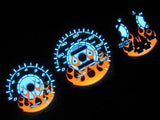 92-95 Honda Civic Manual Stick Shift Flamed white face Glow Gauges Kit