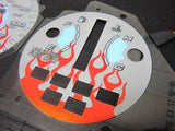 92-95 Honda Civic Automatic AT Transmission Flamed white face Glow Gauges Kit