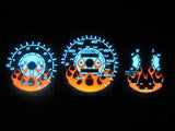 92-95 Honda Civic Automatic AT Transmission Flamed white face Glow Gauges Kit