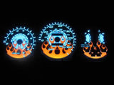 92-95 Honda Civic Automatic AT Transmission Flamed white face Glow Gauges Kit