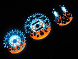 92-95 Honda Civic Automatic AT Transmission Flamed white face Glow Gauges Kit