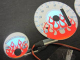 94-01 Acura Integra LS/RS Automatic AT Flame White Face Reverse Glow Gauges