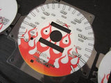 96-00 Honda Civic DX Automatic AT Transmission Flamed White Face Glow Gauges Kit