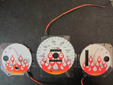96-00 Honda Civic DX Automatic AT Transmission Flamed White Face Glow Gauges Kit