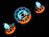 96-00 Honda Civic DX Automatic AT Transmission Flamed White Face Glow Gauges Kit
