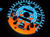 96-00 Honda Civic DX Automatic AT Transmission Flamed White Face Glow Gauges Kit