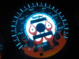 96-00 Honda Civic DX Automatic AT Transmission Flamed White Face Glow Gauges Kit