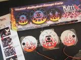 96-00 Honda Civic DX Manual Stick Shift Flamed White Face Glow Gauges Kit