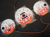 96-00 Honda Civic DX Manual Stick Shift Flamed White Face Glow Gauges Kit
