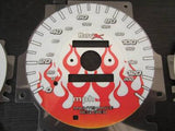 96-00 Honda Civic DX Manual Stick Shift Flamed White Face Glow Gauges Kit