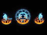 96-00 Honda Civic DX Manual Stick Shift Flamed White Face Glow Gauges Kit