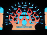 98.5 99 00 Toyota Tacoma W/O Tachometer Flamed Glow Gauges 180 In Kilometers KPH