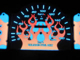 98.5 99 00 Toyota Tacoma W/O Tachometer Flamed Glow Gauges 180 In Kilometers KPH