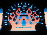 98.5 99 00 Toyota Tacoma W/O Tachometer Flamed Glow Gauges 180 In Kilometers KPH