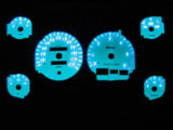 94-97 Dodge Ram 1500 2500 3500 Indiglo White Face Gauges Kit For Cluster