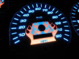 94-97 Dodge Ram Gas 1500 2500 3500 Indiglo Flamed White Face Gauges For Cluster