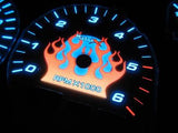 94-97 Dodge Ram Gas 1500 2500 3500 Indiglo Flamed White Face Gauges For Cluster