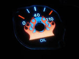 94-97 Dodge Ram Gas 1500 2500 3500 Indiglo Flamed White Face Gauges For Cluster