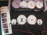 90 91 92 93  Acura Integra GSR White Face Indiglo & Reverse Glow Gauges 9K RPM