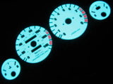 90 91 92 93  Acura Integra GSR White Face Indiglo & Reverse Glow Gauges 9K RPM