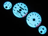 90 91 92 93  Acura Integra GSR White Face Indiglo & Reverse Glow Gauges 9K RPM