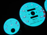 90 91 92 93  Acura Integra GSR White Face Indiglo & Reverse Glow Gauges 9K RPM