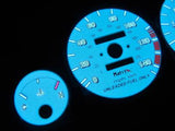 90 91 92 93  Acura Integra GSR White Face Indiglo & Reverse Glow Gauges 9K RPM