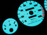 90 91 92 93  Acura Integra GSR White Face Indiglo & Reverse Glow Gauges 9K RPM