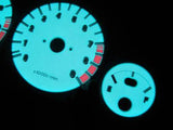 90 91 92 93  Acura Integra GSR White Face Indiglo & Reverse Glow Gauges 9K RPM