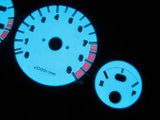 90 91 92 93  Acura Integra GSR White Face Indiglo & Reverse Glow Gauges 9K RPM