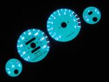 90 91 92 93  Acura Integra GSR White Face Indiglo & Reverse Glow Gauges 9K RPM