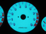 90 91 92 93  Acura Integra GSR White Face Indiglo & Reverse Glow Gauges 9K RPM