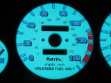 90 91 92 93  Acura Integra GSR White Face Indiglo & Reverse Glow Gauges 9K RPM