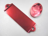 92-00 Honda Civic All Models Billet Battery Strap & Water Cap Cover Anodized Red
