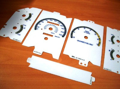 87-89 Ford Mustang GT 5.0 Km Cluster White Face Glow Through Gauges 201065BKM