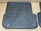 OEM 2006-2011 Audi A6 & Quattro Black All Weather Rubber Rear Floor Mats 2 piece Set