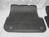 OEM 2006-2011 Audi A6 & Quattro Black All Weather Rubber Rear Floor Mats 2 piece Set