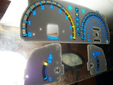 95-97 Toyota Tacoma w RPM Km Cluster White Face Glow Through Gauges 201062BKM