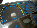 95-97 Toyota Tacoma w RPM Km Cluster White Face Glow Through Gauges 201062BKM