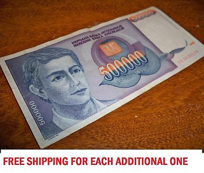 Yugoslavia Yugoslavian 500000 Dinara 1992 Paper Money