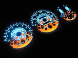 92-95 Honda Civic Automatic AT Transmission Flamed white face Glow Gauges Kit