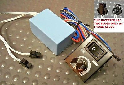 12 Volt 2 Plug Universal El Glow Gauges Power Inverter