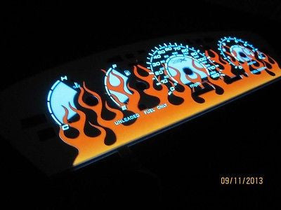 95-99 Dodge Neon Flame Indiglo White Face Glow Gauges W/ RPM Manual & Automatic