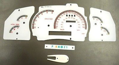 Kilometers Metric KPH 95-00 Frd Explorer Ranger White Face Glow Through Gauges
